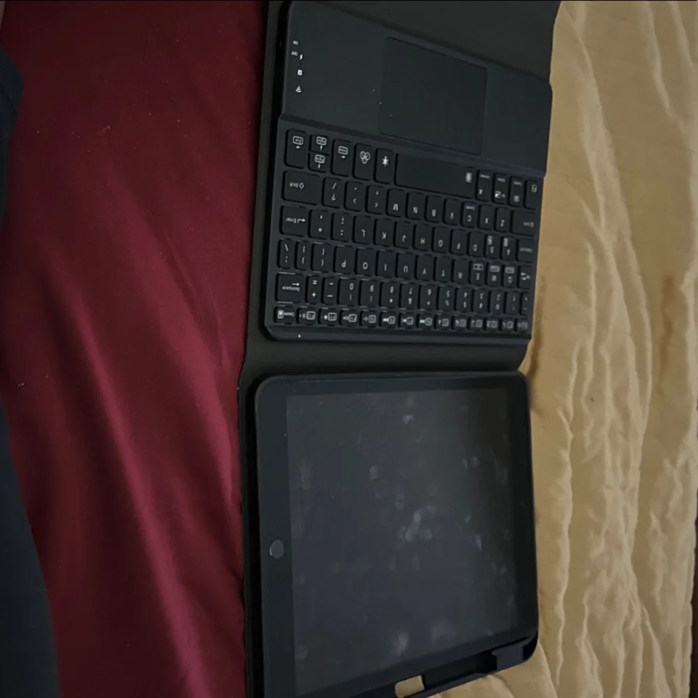 Apple Black Tablet with Keyboard Case